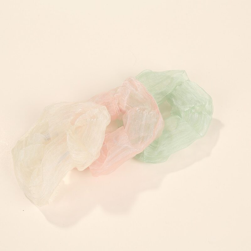 

3pcs Simple Solid Scrunchie, Multicolor