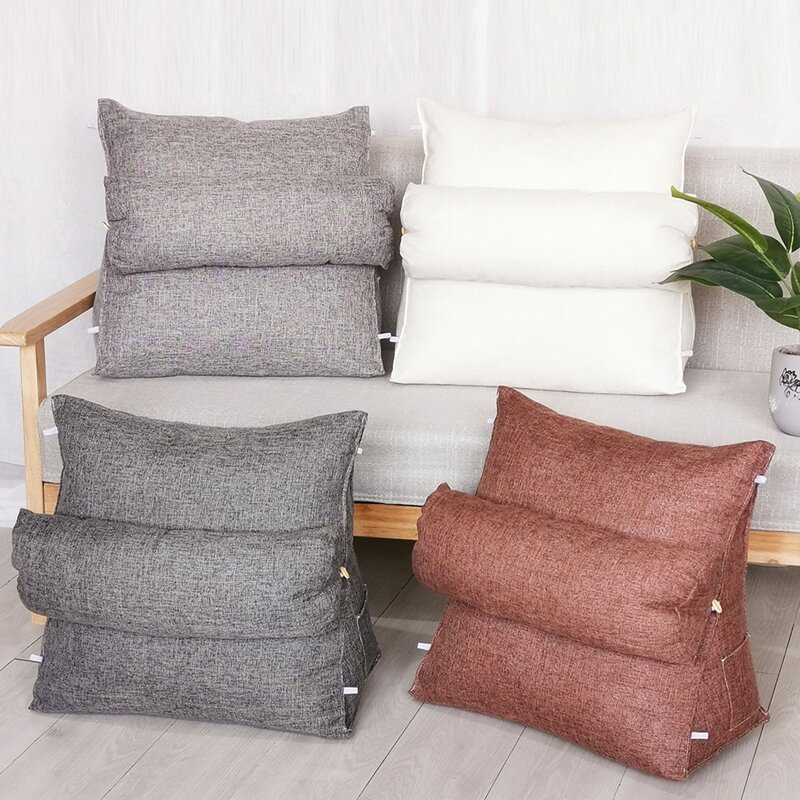 

1pc Triangle Lumbar Pillow, Multicolor