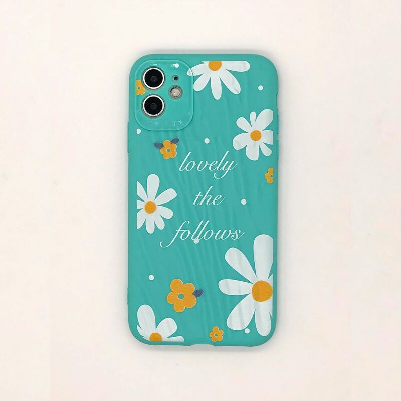 

Flower Print iPhone Case, Blue