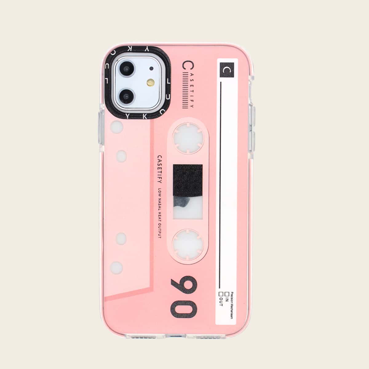 

Magnetic Tape Pattern iPhone Case, Pink