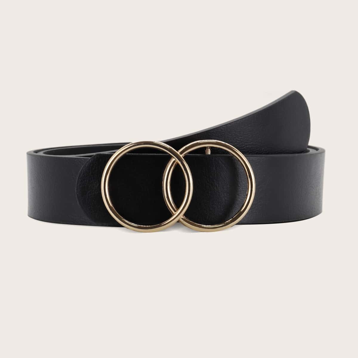 

Double O-ring Buckle Belt, Black