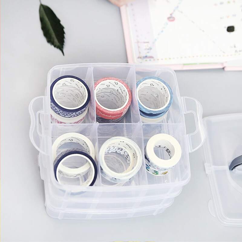 

Multi-grid Tape Box, White