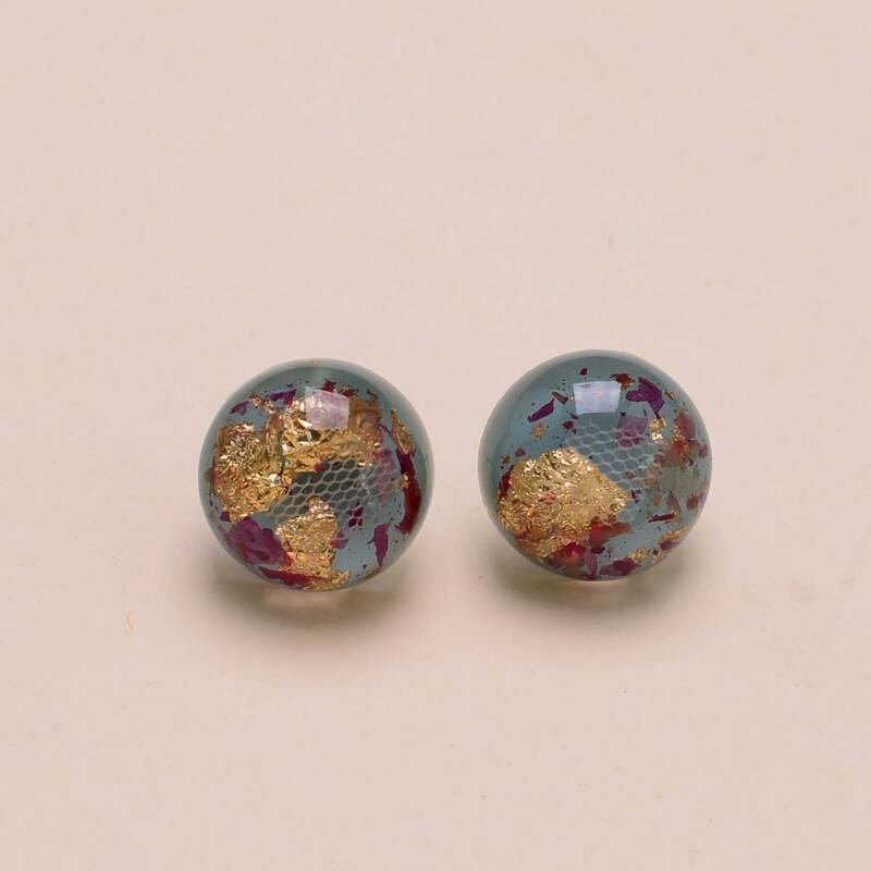 

Round Stud Earrings, Multicolor