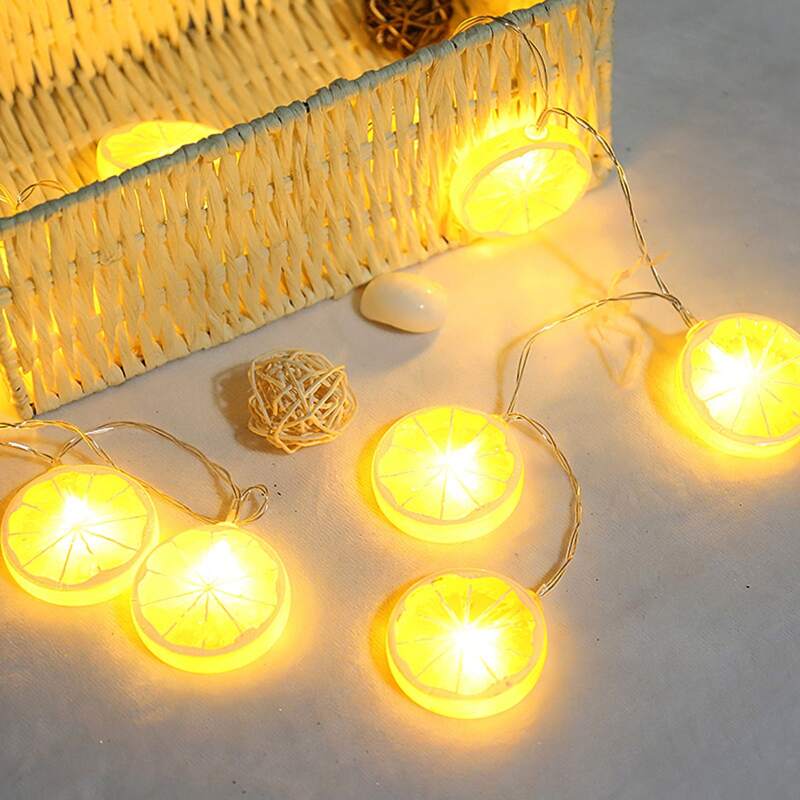 

10pcs Lemon Shaped Bulb String Light, Yellow