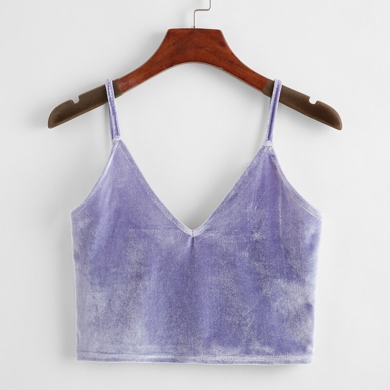

Velvet Purple Crop Cami