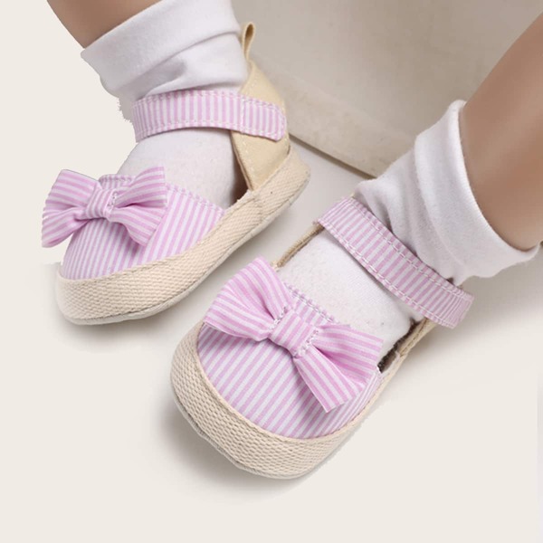 

Baby Girl Bow Decor Полосатые Квартиры, Розовые