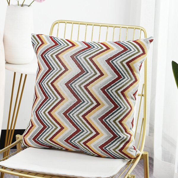 

Chevron Pattern Cushion Cover Without Filler, Multicolor