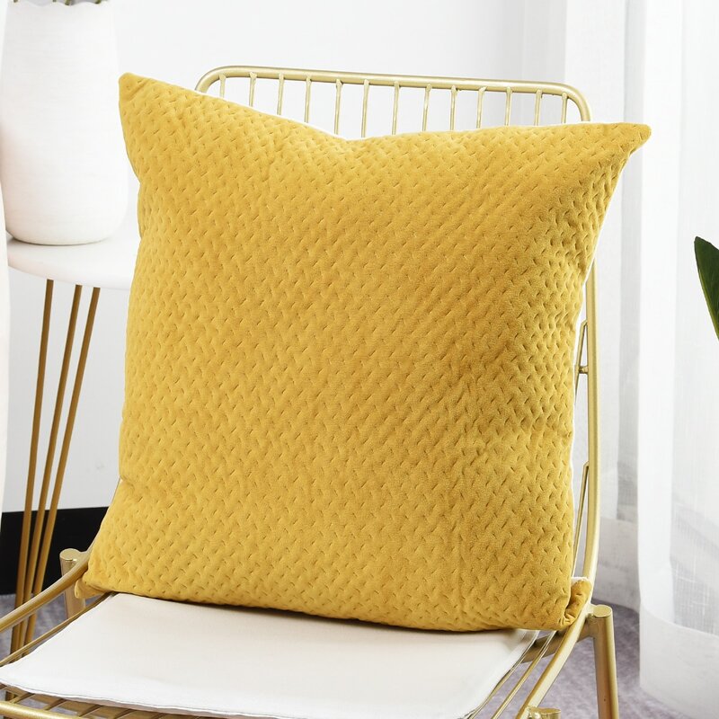 

Solid Cushion Cover Without Filler, Yellow