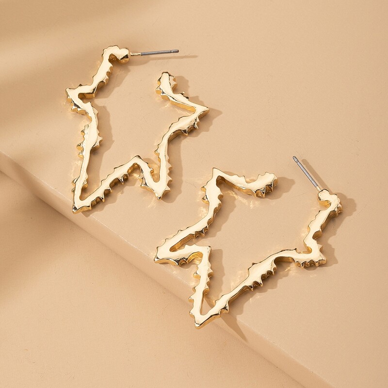 

Star Shaped Earrings, Gold