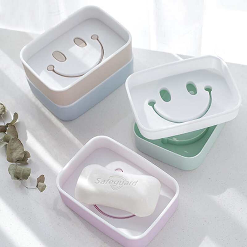 

1pc Smiley Pattern Soap Dish Holder, Multicolor