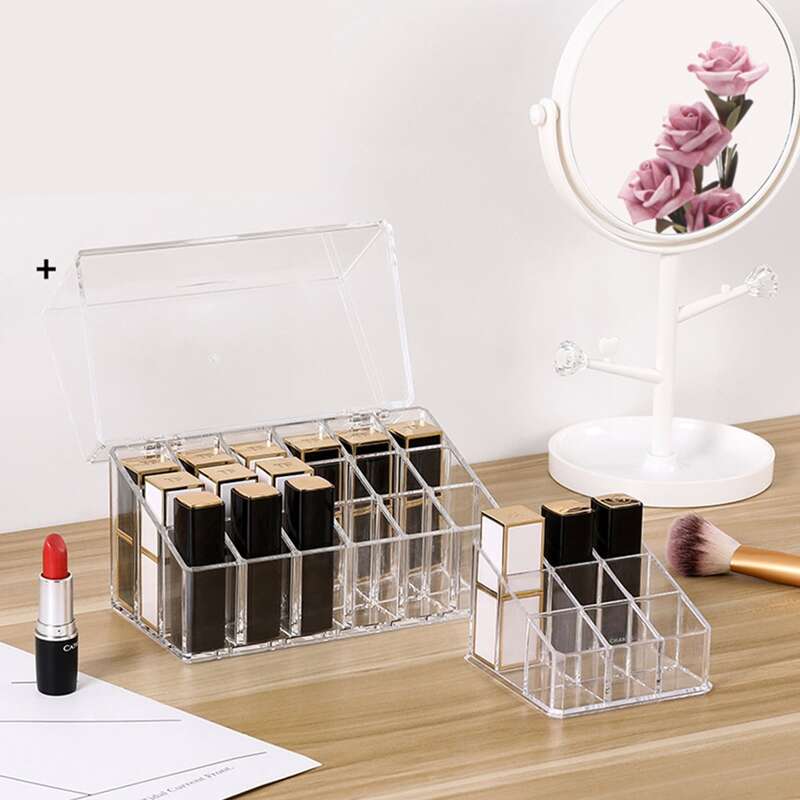 

1pc Multi-grid Clear Cosmetic Storage Box