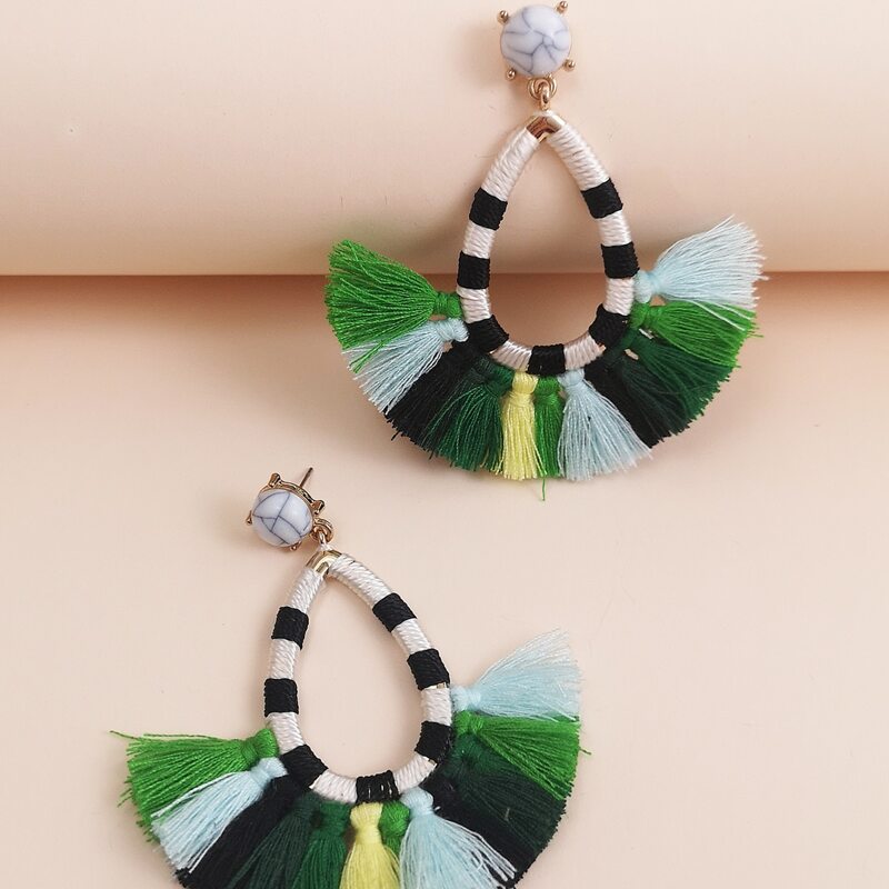 

Tassel Drop Earrings, Multicolor