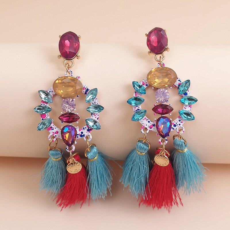 

Tassel Drop Earrings, Multicolor