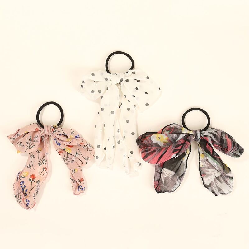 

3pcs Polka Dot Hair Tie, Multicolor