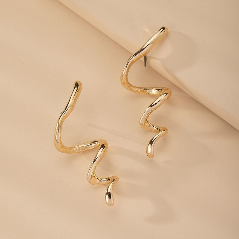

Spiral Shaped Earrings, Gold