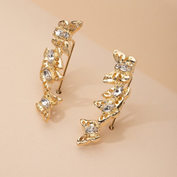 

Butterfly Shaped Earrings, Gold