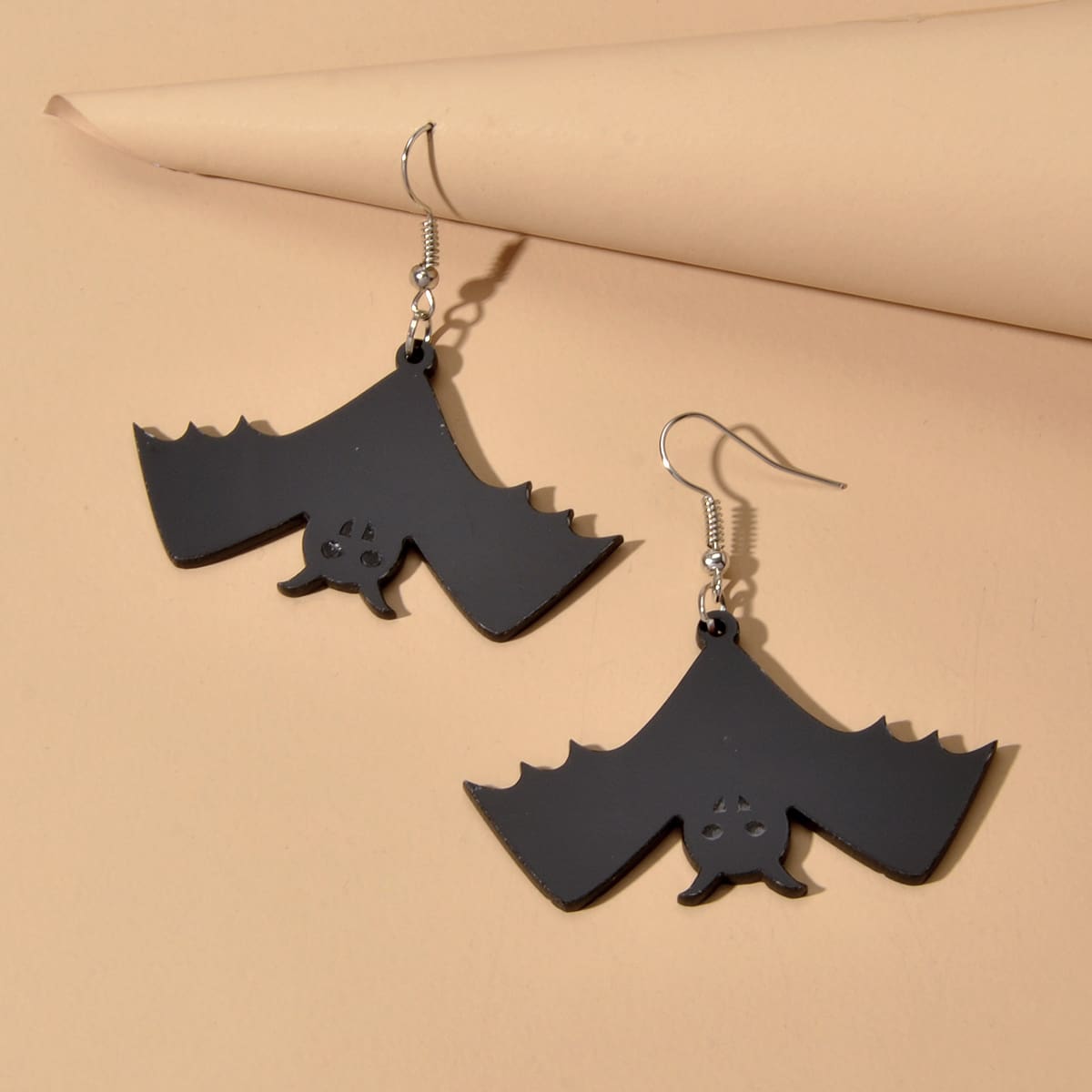 

Bat Drop Earrings, Black