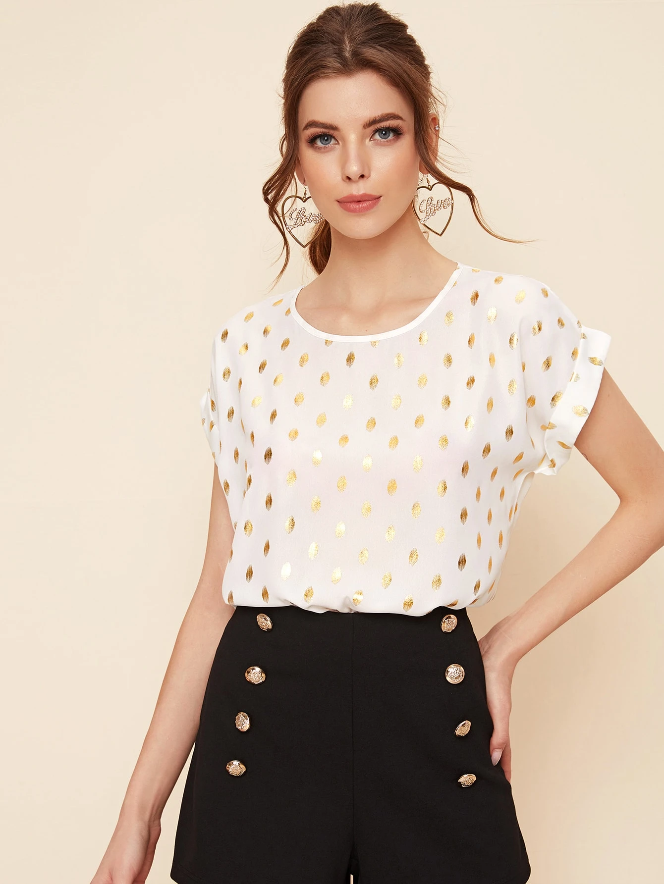 Shein gold top Clearance