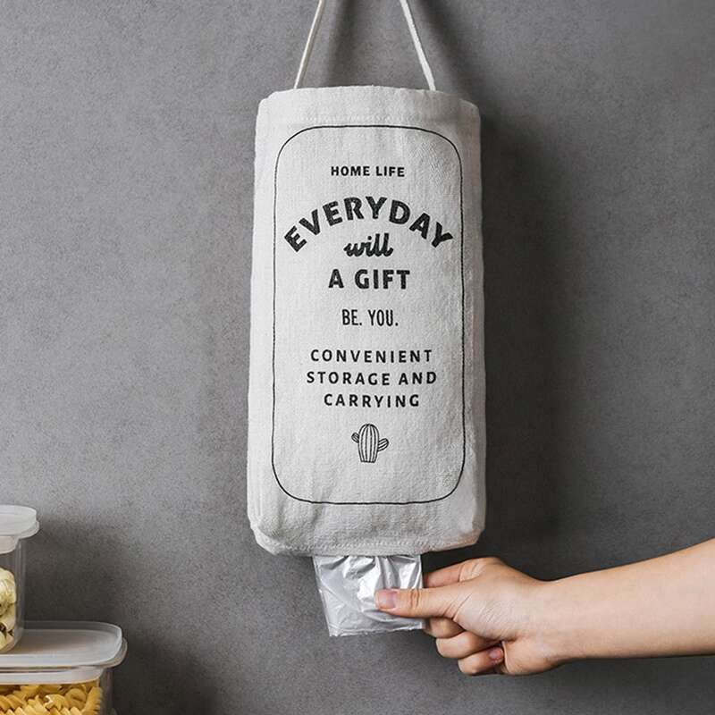

1pc Garbage Bag Storage Hanging Bag, White