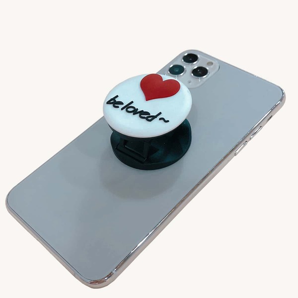 

Round Phone Holder, White
