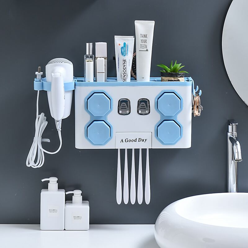 

1pc Multifunction Bathroom Storage Rack, Blue