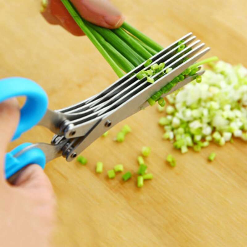 

1pc Five-layer Stainless Steel Random Onion Scissor, Multicolor