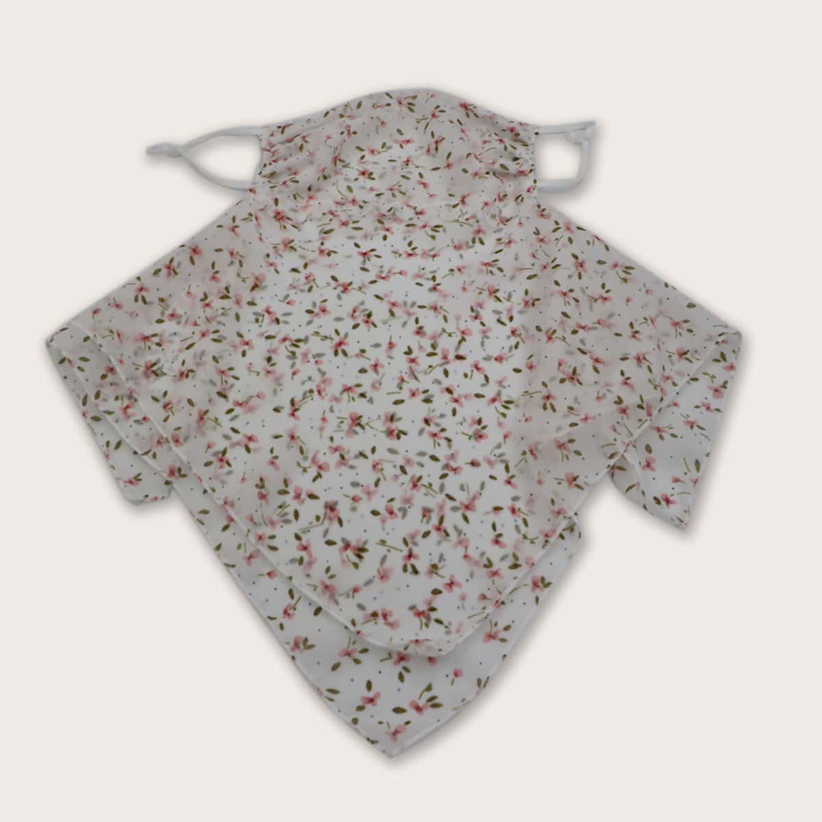

Ditsy Floral Pattern Sun Protection for the Face, Beige