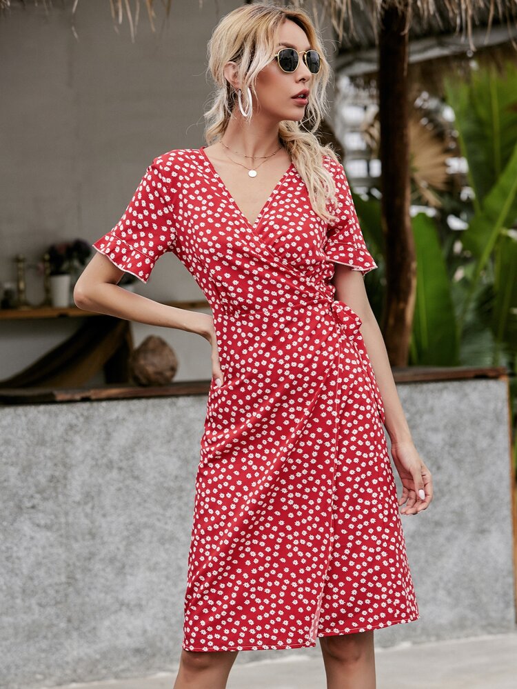 wrap dresses shein