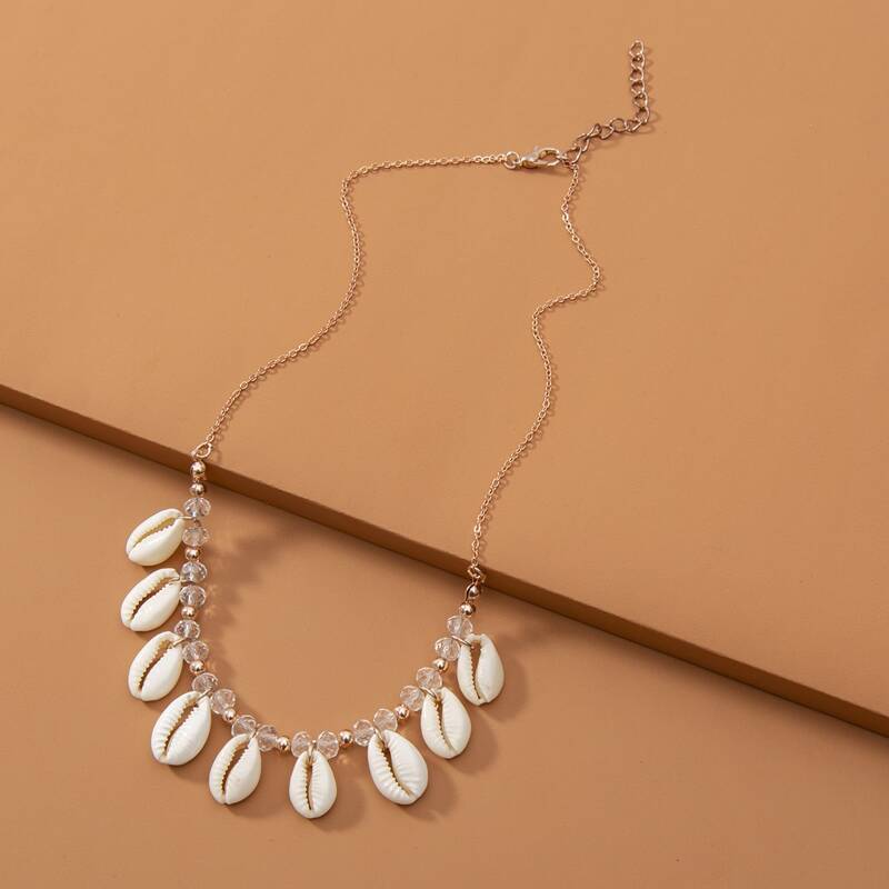 

Shell Tassel Necklace, Multicolor