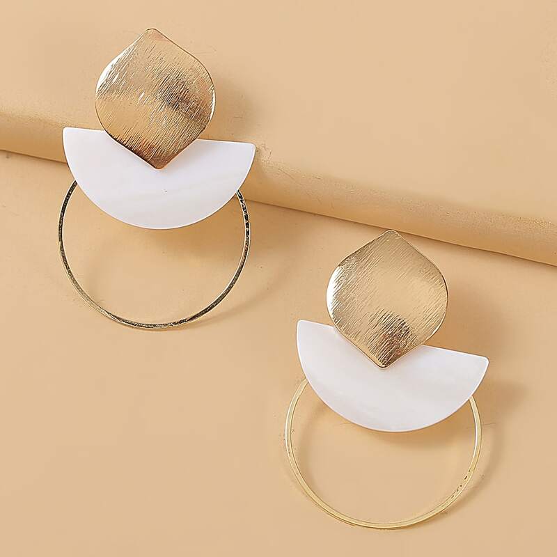

Geometric Shell Earrings, Multicolor