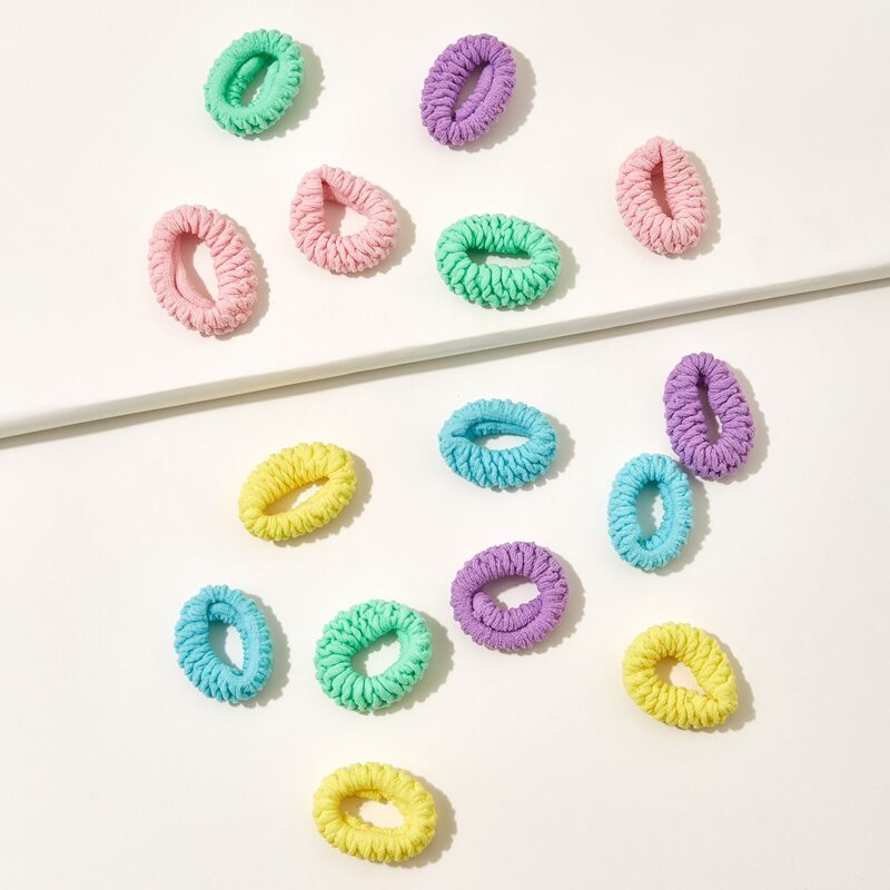 

15pcs Plain Hair Tie, Multicolor