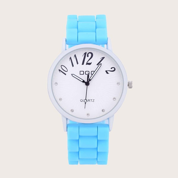 

Kids Rhinestone Silicone Pointer Watch