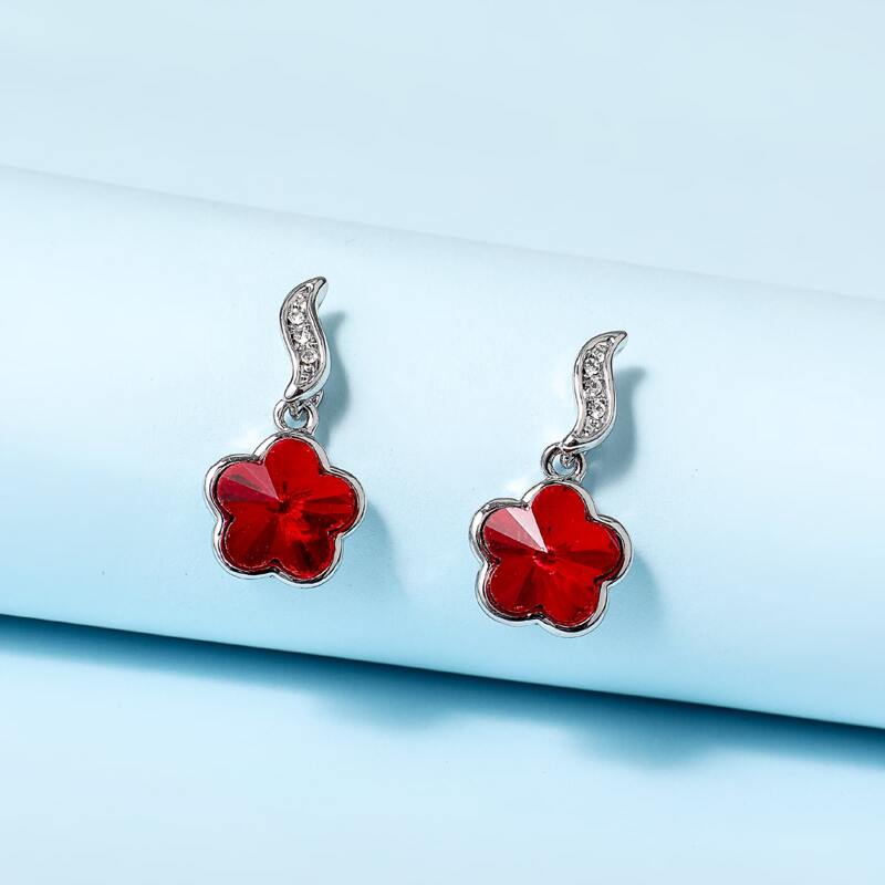 

Crystal Drop Earrings, Multicolor