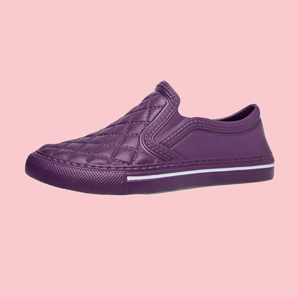 

Guys Quilted Slip On Sneakers, Purple
