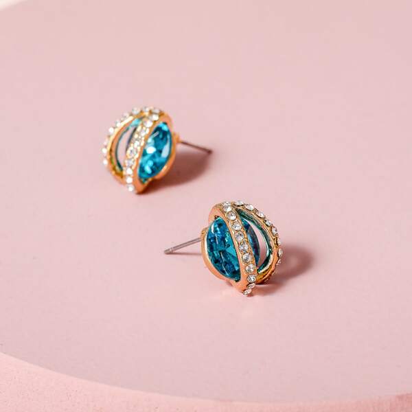 

Crystal Stud Earrings, Multicolor