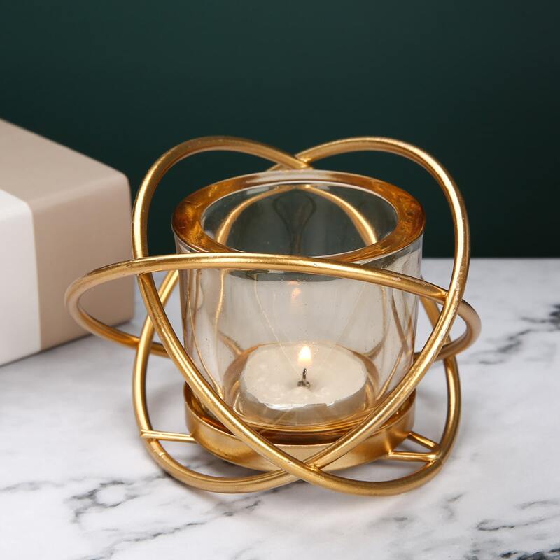 

Iron Candle Holder, Gold