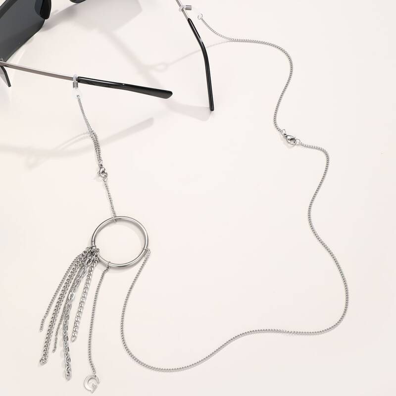 

Tassel Decor Glasses Chain, Silver