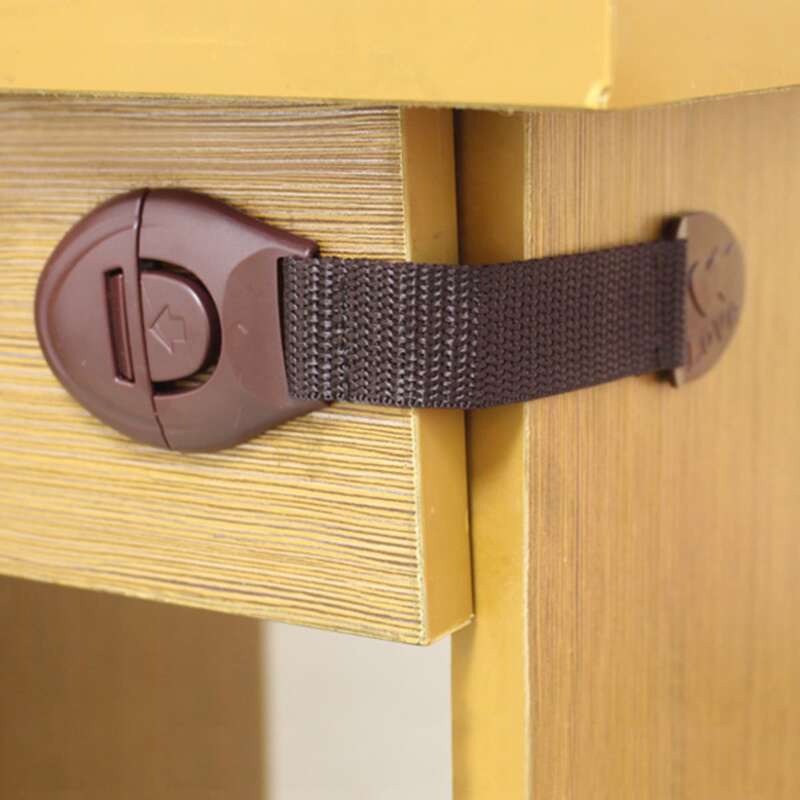 

Child Drawer Safety Lock, Coffee brown