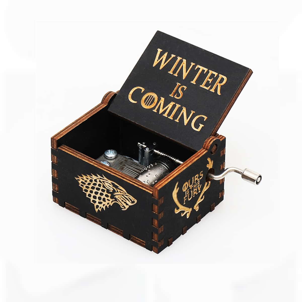 

Hand Crank Music Box, Black