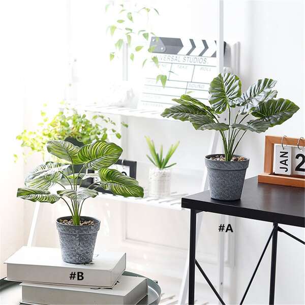 

1pc Artificial Potted Plants, Green