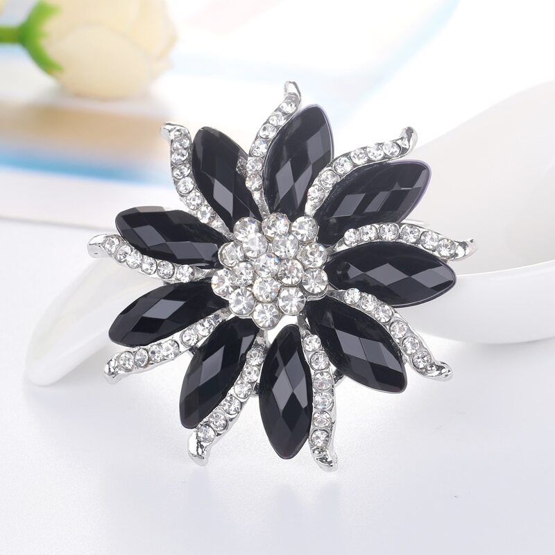 

Rhinestone Flower Brooch, Multicolor