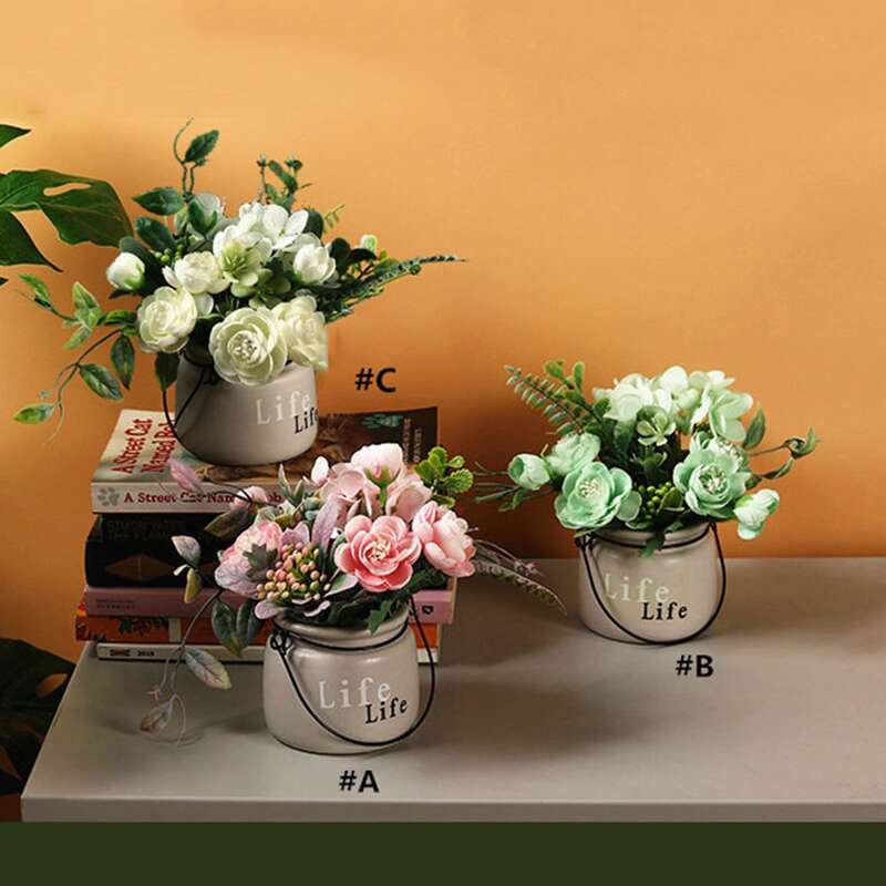 

1pc Artificial Potted Flower, Multicolor