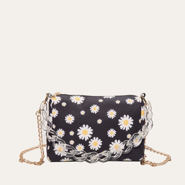 

Daisy Цветочная сумка через плечо, Чёрный