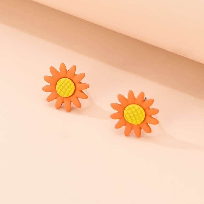 

Flower Shaped Earrings, Multicolor