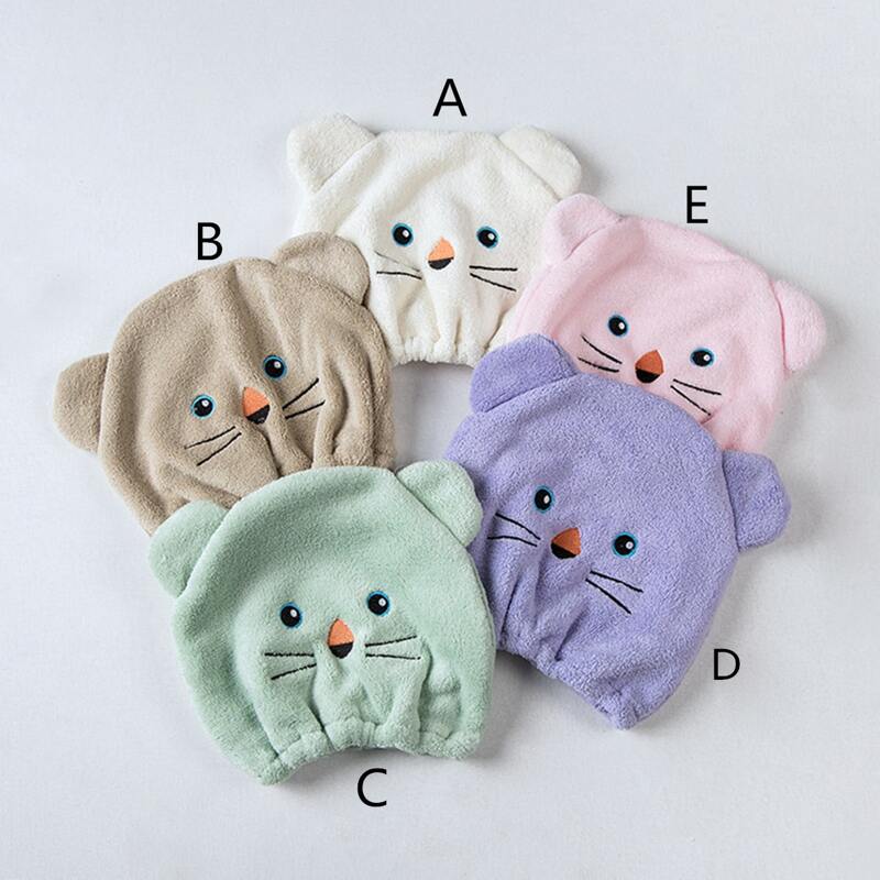 

1pc Cartoon Bear Design Dry Hair Cap, Multicolor