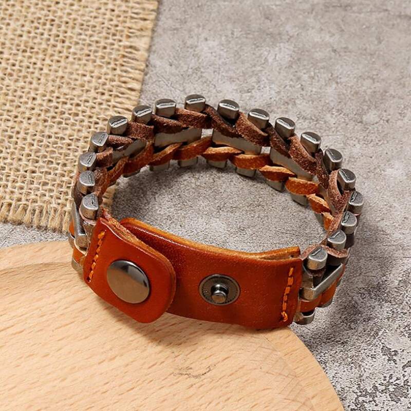 

Guys Metal Button Bracelet, Multicolor