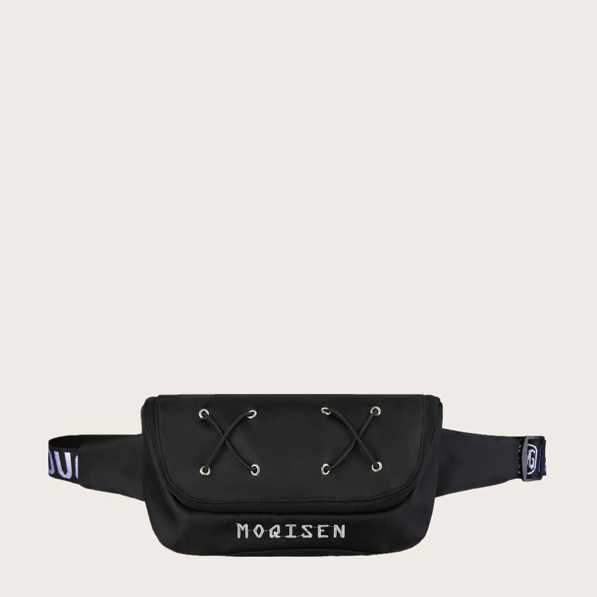 

Guys Letter Graphic Fanny Pack, Black