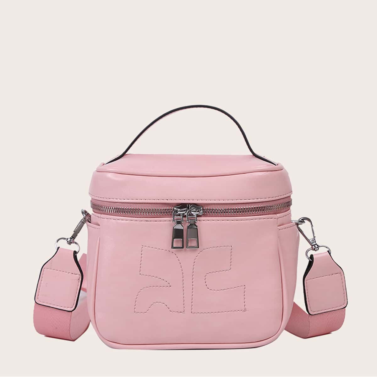 

Zip Around Satchel Bag, Pink