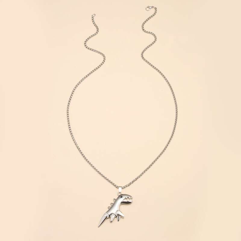 

Guys Animal Charm Necklace, Silver
