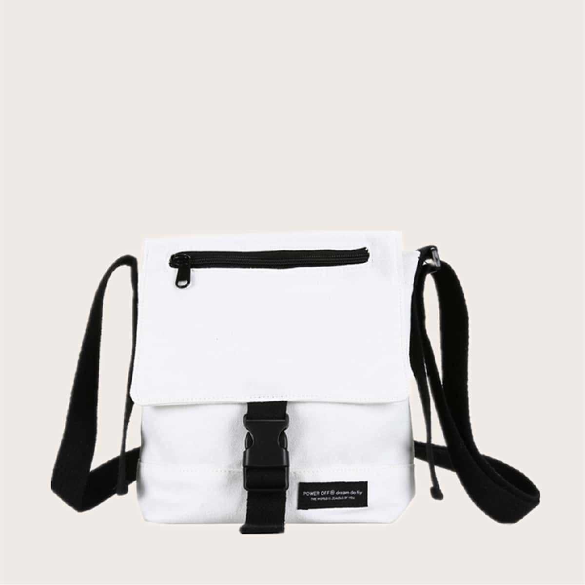 

Guys Release Buckle Front Crossbody Bag, White